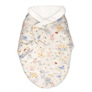 Sistem de infasare bambus inchidere velcro Baby swaddle Lunca bej + cadou rucsacel imagine