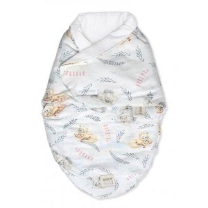 Sistem de infasare bambus inchidere velcro Baby swaddle Safari + cadou rucsacel imagine