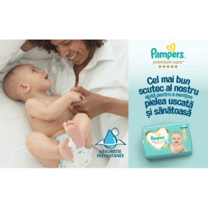 Scutece Pampers Premium Care marimea 1, 2-5kg 50 buc imagine