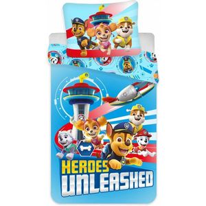 Set lenjerie pat copii SunCity Paw Patrol Heroes Unleashed 100x140 40x45 BRM010697 imagine