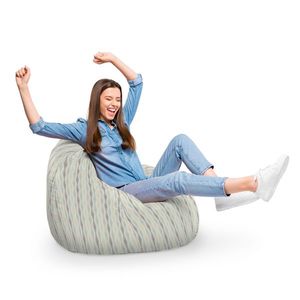 Fotoliu Puf Bean Bag tip Para XL motiv frunze verticale imagine