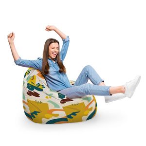 Fotoliu Puf Bean Bag tip Para XL Abstract Jungle Ocru imagine