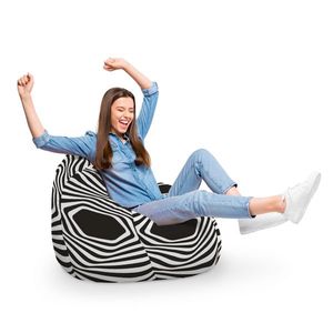 Fotoliu Puf Bean Bag tip Para XL Abstract Zebra imagine