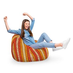 Fotoliu Puf Bean Bag tip Para XL Hieroglife Egiptene imagine