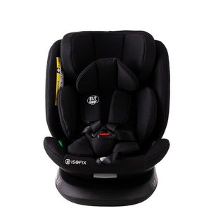 Scaun auto Diamond Deluxe i-Size Buf Boof cu Isofix rotativ 360 grade Top Tether 40-150 cm BlackJeans imagine