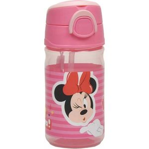 Sticla apa plastic cu pai SunCity Minnie Wink 350ml GIM55379204 imagine