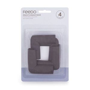 Set protectii Feedo pentru colturi ascutite 5 x 5 x 2 cm 4 bucati maro imagine