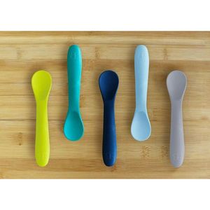 Set 5 lingurite Bbluv Spoon Silicon Blue imagine