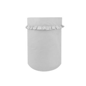 Cos rotund pentru depozitare jucarii MimiNu din bumbac 50x35 cm Royal Grey imagine