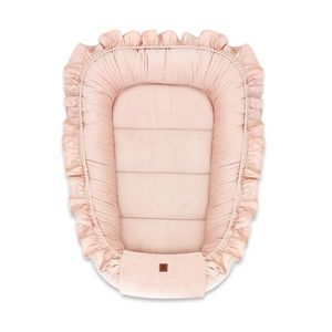 Cosulet pentru dormit MimiNu Baby Nest 55 x 75 cm din catifea Magnolia imagine