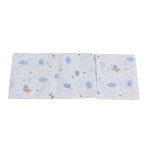 Set 3 paturici muselina din bumbac organic Nichiduta 90x90cm Blue clouds imagine