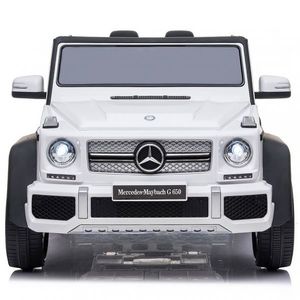 Masinuta electrica Chipolino SUV Mercedes Maybach G650 white cu scaun din piele si roti EVA imagine