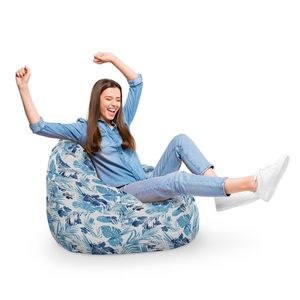 Fotoliu Puf Bean Bag tip Para XL frunze albastre imagine