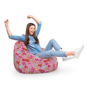 Fotoliu Puf Bean Bag tip Para XL Candies Fundal Roz imagine