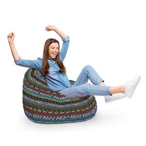 Fotoliu Puf Bean Bag tip Para XL Tribal Aztec imagine