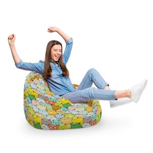 Fotoliu Puf Bean Bag tip Para XL Invazia Pisicilor Ocru imagine