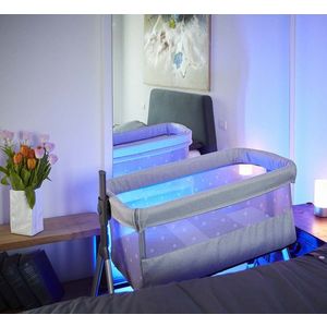 Patut Cullami co-sleeper 2 in 1 cu laterala culisanta reglabil in 8 pozitii pe inaltime Gri imagine