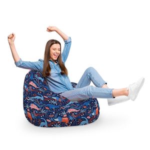 Fotoliu Puf Bean Bag tip Para XL Dinozauri Nocturni imagine