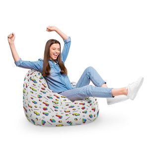 Fotoliu Puf Bean Bag tip Para XL Memphis Tetris imagine