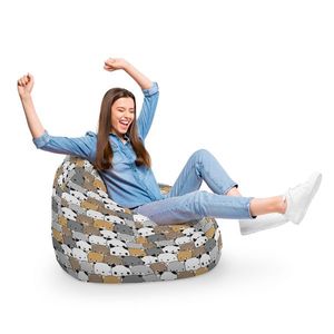 Fotoliu Puf Bean Bag tip Para XL Ursuleti Maro imagine