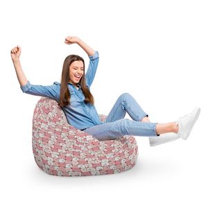 Fotoliu Puf Bean Bag tip Para XL Ursuleti Roz imagine