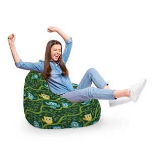 Fotoliu Puf Bean Bag tip Para XL Bufnite Verde imagine