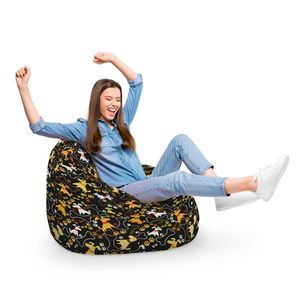 Fotoliu Puf Bean Bag tip Para XL Caini Fundal Negru imagine