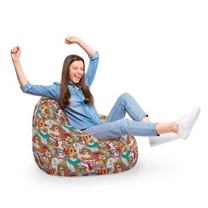 Fotoliu Puf Bean Bag tip Para XL Caini Hipster imagine