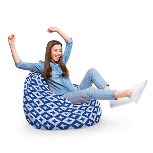 Fotoliu Puf Bean Bag tip Para XL Oriental Stars Blue imagine