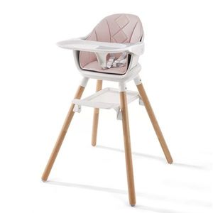 Scaun de masa Little Mom 2in1 Wooden Pink imagine