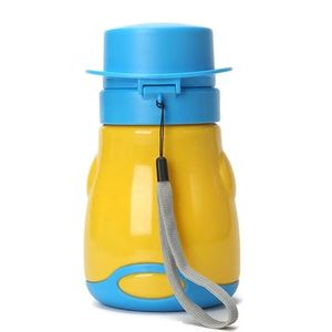 Pisoar portabil pentru baietei, Reutilizabil cu inchidere ermetica, 600ml, 17x9 cm, Little Mom Yellow imagine