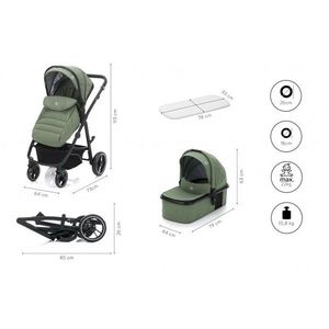 Carucior Jaguar 3 in 1 Fillikid green melange i-Size imagine