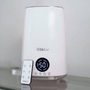 Umidificator cu ultrasunete si purificator aer 4In1 Umido cu panou de control digital si telecomanda Alb imagine