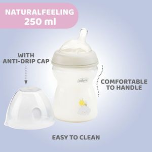 Biberon PP Chicco Natural Feeling 250ml tetina silicon fara BPA 2luni+ imagine