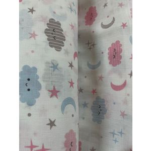 Set 2 cearceafuri din muselina Kreis 120x160cm norisori pink imagine