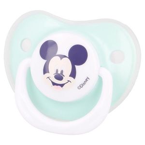 Set 2 suzete ortodontice Disney Mickey din silicon cu capac de protectie 6 luni+ imagine