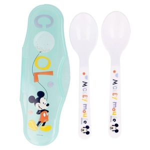 Set de 2 linguri si cutie de transport Disney Mickey imagine