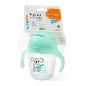 Cana cu pai Baby Ono pentru copii 240 ml verde imagine