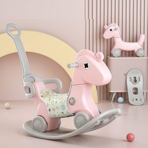 Balansoar 3 in 1 cu maner parental Nichiduta Rocking Horse Pink imagine