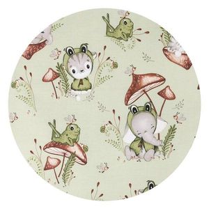 Aparatoare pentru patut Qmini 120x60 cm din bumbac Frogs imagine