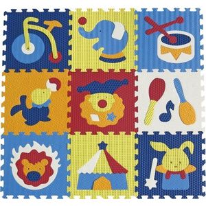 Covoras Puzzle Circul Minunat 92x92 cm Babygreat imagine