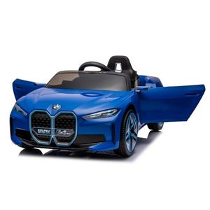 Masinuta electrica 12V cu scaun piele si roti EVA BMW I4 Blue imagine