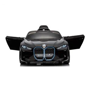 Masinuta electrica 12V cu scaun piele si roti EVA BMW I4 Black imagine