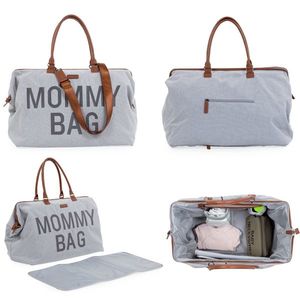 Geanta de infasat Childhome Mommy Bag Panza Oxford gri imagine