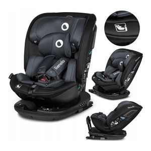 Scaun auto Lionelo Bastiaan RWF i-Size rotire 360 grade 0-36 Kg cu Isofix si centura Top Tether gri imagine