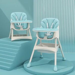 Scaun de masa transformabil 2 in 1 Little Mom Modern Blue imagine