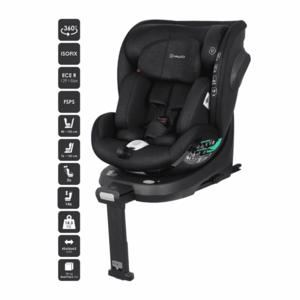 Scaun auto rotativ BabyGo Prime 360 40-150 cm certificat R129 Black imagine