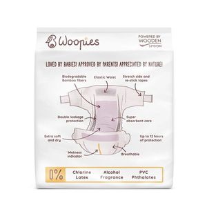 Scutece eco cu fibre de bambus S Wooden Spoon 32 bucati 6-10 kg imagine