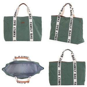 Geanta Childhome Family Bag Signature verde imagine