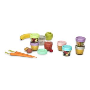 Set 6 recipiente sticla pentru hrana bebe Melii 118 ml imagine